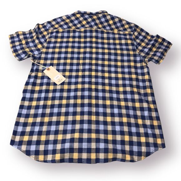 True Grit Men’s Plaid Shirt Button Down‎ Blue/Yellow Mens Size Large - Picture 2 of 6